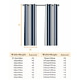thumbnail image 6 of Fsddascl Navy Blue Grey Striped Blackout Curtains for Bedroom/Living Room, Thermal Insulated Kitchen Curtains, Modern Minimalist Ombre Lines Grommet Darkening Window Treatment Drapes 42"x63"x2, 6 of 6