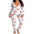 thumbnail image 2 of Pyjama une Pièce pour Femmes Combinaison Moulante avec Rabat Arrière à Boutons, 2 of 5