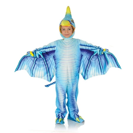 UNDERWRAPS Kids Childrens Pterodactyl Dinosaur Printed Jumpsuit Costume Childrens Costume, Yellow,
