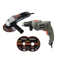 thumbnail image 2 of Combo RotoMartillo 1/2" 650W + Esmeriladora 4 1/2" 700W Gladiador + 10 discos de corte 4 1/2", 2 of 2