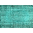 thumbnail image 1 of Ahgly Company Indoor Rectangle Abstract Turquoise Blue Contemporary Area Rugs, 4' x 6', 1 of 4