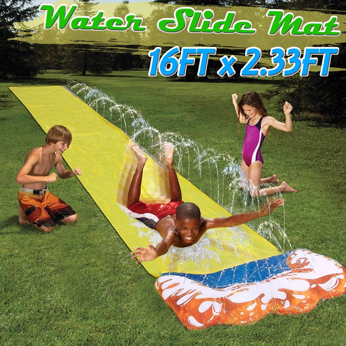 169/192/216 inch Surf Water Slide Mat Summer Pool Games Toys Lawn
