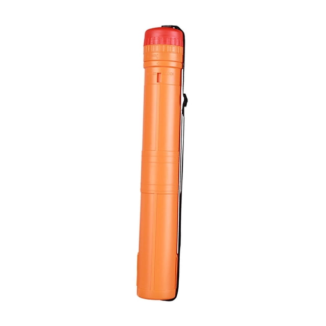 ZheElen Tube d'Affiche Extensible Tube Rond de Transport avec Sangle de 29” 17” Noir Longueur Orange 44cm à 75.5cm