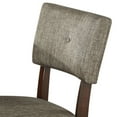 thumbnail image 2 of Set of 2 Grey Padded Dining Side Chairs with Espresso Finish Wooden Legs - Comfortable Upholstered Seat & Back - 36" H x 20" W for Living Room & Dining Room, 2 of 5