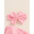 thumbnail image 6 of Suealasg Baby Girl Fall One Piece Clothes 3 6 12 18 Months Infant Girl Long Sleeve Bow Print Romper Bodysuit +Headband Newborn Girl Autumn Playsuit, 6 of 8