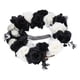 thumbnail image 5 of Corona de Halloween Deadwood, Calavera de plástico, flores blancas y negras, accesorio de decoración para fiesta, casa encantada, 5 of 8