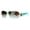 Gold Green, variant on Luxury Rimless Art Deco Metal Chain Arm Fashion Sunglasses Gold Brown