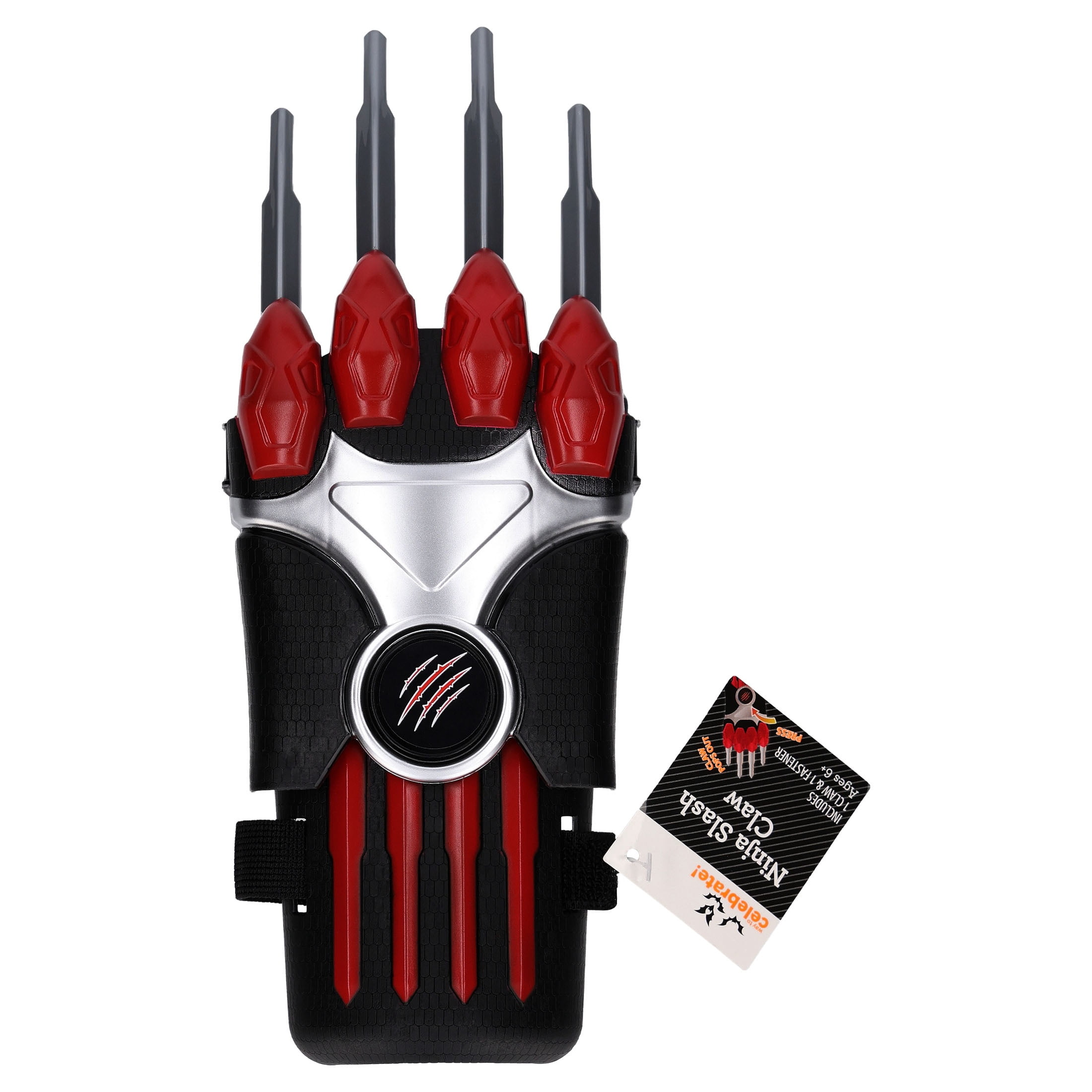 Ninja Slash Claw Costume Accessory for Children, Black and Red, Halloween by Way To Celebrate