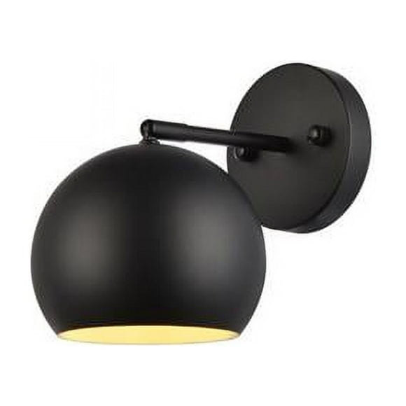 Living District Othello Midcentury Modern 1 Light E26 Black Wall Sconce