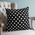 thumbnail image 4 of Pillow Covers 16x16 Set of 2, Black White Polka Dots Throw Pillow Covers Decorative Couch Cushion Cover, Modern Abstract Art Circle Microfiber Soft Square Pillowcases for Bedroom Living Room Sofa, 4 of 9