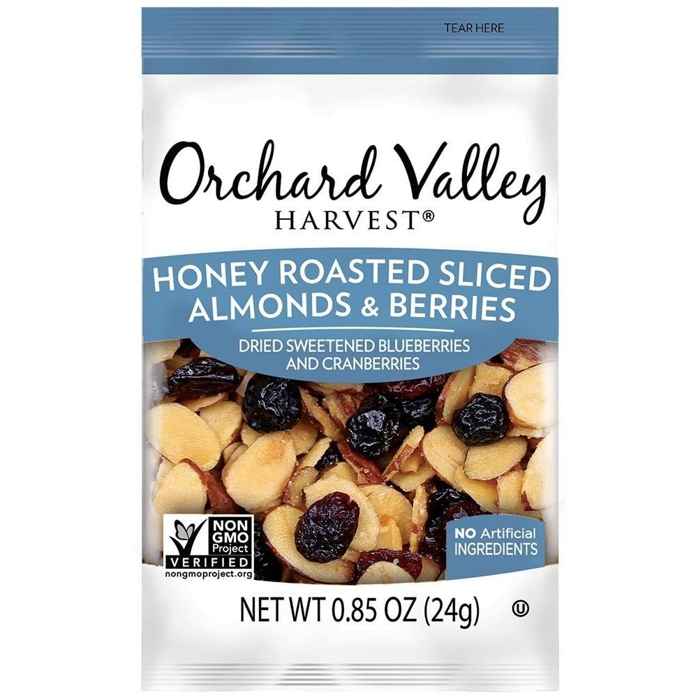 Orchard Valley Harvest Honey Roasted Sliced Almonds & Berries, 0.85 oz (Pack of 8)