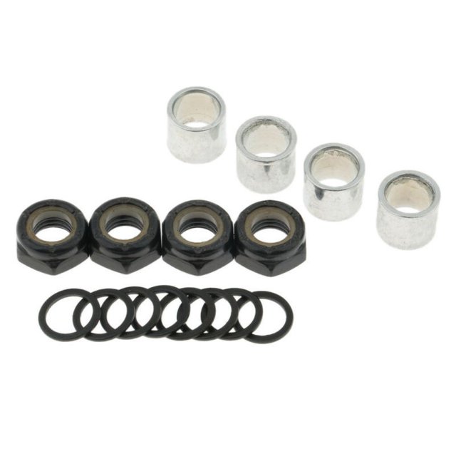 Skateboard Bearing Spacers Washers Nuts Speed Kit Longboard Repair Rebuild