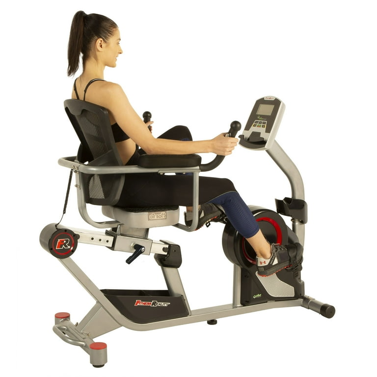 Fitness Reality X Class 450SL Bluetooth Smart Technology Magnetic Recumbent Exercise Bike with 24 Workout Programs and Free App