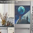 thumbnail image 3 of Yayeee Magnetic Dishwasher Cover for The Front Decoration Home Kitchen Machine Sticker Protector, Blue Planet, 3 of 6