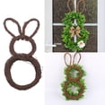 thumbnail image 5 of Easter Double Circle Bunny Wicker Wreath 16 Inch Spring Rabbit Wreath For Front Door Wall For Home Holiday Mantel Party Hanging Decoration, 5 of 8