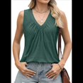 thumbnail image 2 of Camiseta Sin Mangas Informal para Mujer, Color Verde Oscuro, Talla L, 2 of 10