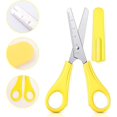 thumbnail image 3 of 4 Pcs Children Safety Scissors, Kids Scissors Colorful Serrated Scissors Blunt tip with Scale, 3 of 5