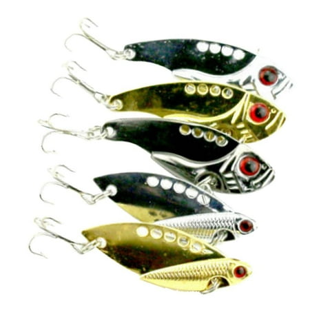 5pcs VIB Fishing Spoons Lure Casting Hard s Bass Crank with Barbed VMC Hook for Trout Bass Pike Musky
