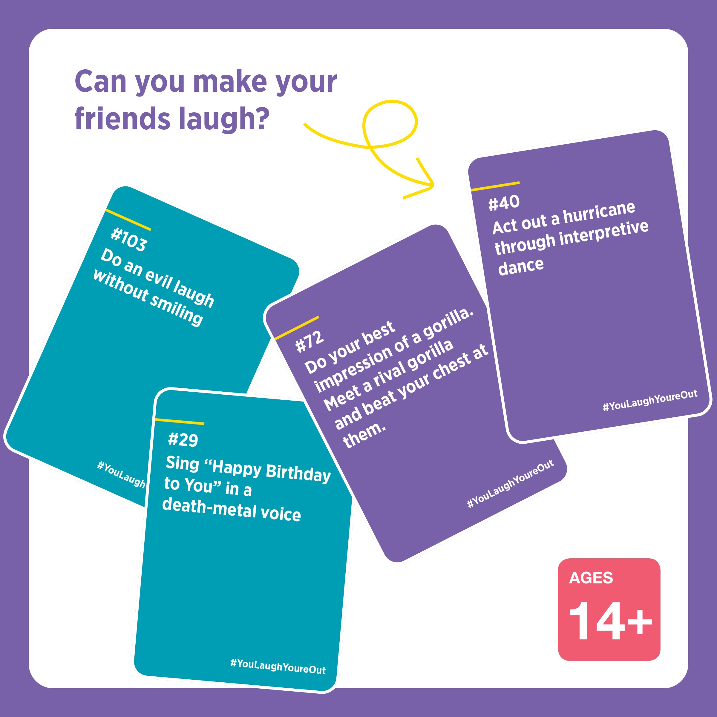 DSS Games You Laugh You're Out Family Party Card Game photo 3