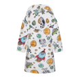 thumbnail image 5 of GYRATEDREAM Kids Boys Girls Flannel Bathrobes Soft Hooded Robes 2-12 Years, 5 of 11