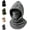 Grey, variant on One-Piece Flannel Warm Mask Hat, Windproof Ski Hood for Winter | Stay Warm Without The Bulk! Soft Flannel Covers Your Head, Face and Neck for Cozy Comfort On Cold, Windy Winter Days