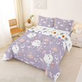 thumbnail image 2 of Homewish Coquette Kawaii Halloween Ghost Full Size Comforter Sets,Spider Web Heart Candy Print Bedding Comforter Set,Light Lavender,Halloween Reversible,3pcs,1 Comforter and 2 Pillowcases, 2 of 7