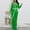 Green, variant on Wrap Front Jumpsuits for Women Contrast Paneled Long Sleeve Notched Collar Padded Shoulders Casual Jumpsuit