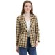 thumbnail image 1 of Chaqueta formal para mujer Allegra K de cuadros Marrón albaricoque M, 1 of 6