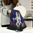 thumbnail image 6 of SKYSONIC Cartoon Mummy on Night Cemetery Kitchen Dish Towel Set,Drying Kitchen Towels Tea Towels Gift Set for Drying Cleaning Cooking Baking 4Pcs, 6 of 7