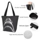 thumbnail image 4 of Fotbe Black And White Shark Bolsa de Playa con Estampado, Bolsa de Hombro, Bolsa de Mano Espaciosa, Bolsa de Viaje Ligera, Bolsa de Compras Versátil, 4 of 6