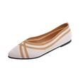 thumbnail image 2 of Bkhluea Women Knit Striped Ballet Flats Slip On Comfortable Footwear For Office Work Daily Casual Outdoor Activities, 2 of 7