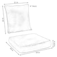 thumbnail image 3 of Sunnydaze Ensemble de Coussins de Remplacement en Oléfine pour Dossier Profond et Assise de Chaise de Patio - Rouge - 2 Pcs, 3 of 7