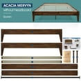 thumbnail image 7 of Acacia Mervyn Solid Wood Bed Frame Without headboard Queen Chocolate, 7 of 7