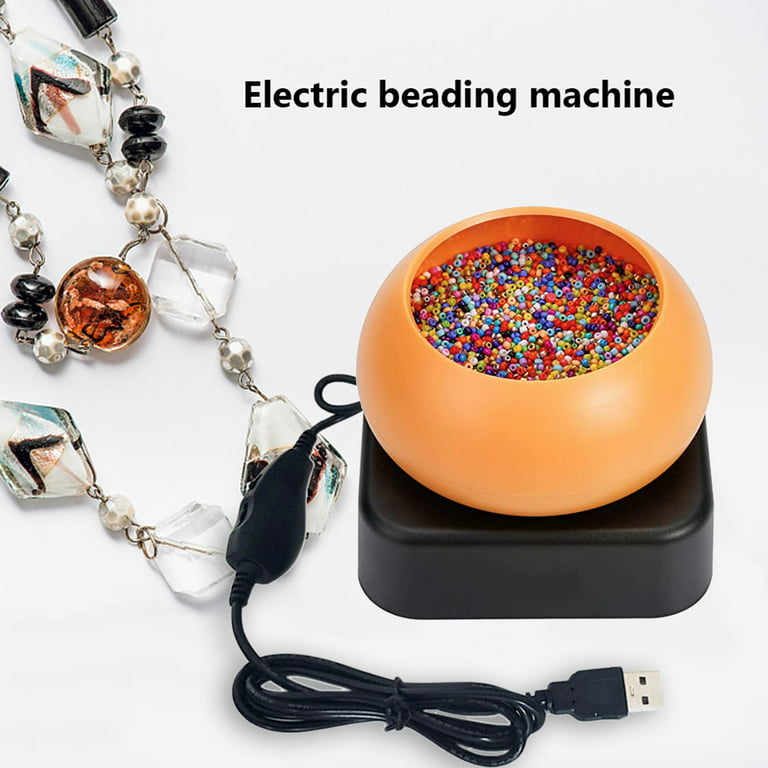 TEHAUX 2pcs Electric Bead Threading Machine Beat Machine Jewelry Making  Bead Waist Bead Making Kit Beads Stringing Bowl Eye Beading Needle Bead Kit
