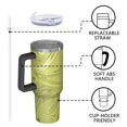 thumbnail image 4 of 40oz Tumbler with Handle and Straw, Vacuum Insulated Stainless Steel Travel Mug, Fits Car Cup Holder, Liquid & Marble Print, 4 of 6