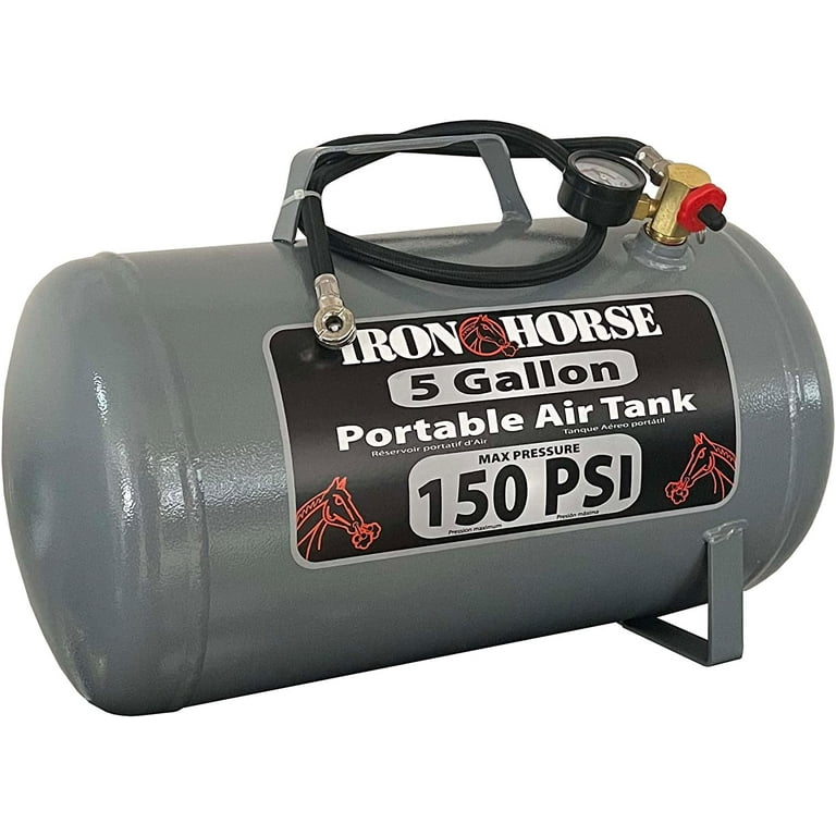 Wood Industries IHCT-05 5 gal Psi Max Portable Air Tank, Grey - Walmart.com