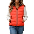 thumbnail image 2 of Sheghy Winter Vests for Women Mid Length Hooded Diamond Quilted Casual Puffer Vest, 2 of 6