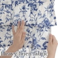 thumbnail image 6 of NICETOWN Ruffled Valance Curtain for Window, Linen Peony Floral Valance Shabby Chic Small Window Treatment for Kitchen, Farmhouse Light Filtering Rod Pocket Valance Curtains, Blue, 52"x18", 1 Panel, 6 of 10