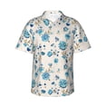 thumbnail image 2 of Goofa Rose Flowers Hawaiian Shirt for Men, Unisex Summer Beach Casual Short Sleeve Button Down Shirts,Aloha Tropical Floral print shirt-Small, 2 of 9
