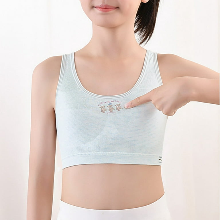 Girls Wireless Bras Comfortable Cotton Little Girls Training Bras for Both  Movement and Casual Wear/ fits between 84-115 lbs 