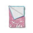 thumbnail image 2 of Gender Reveal Soft Flannel Fleece Throw Blanket, Girls Boys Baby Shower Theme Toys Pattern, Cozy Plush for Indoor and Outdoor Use, 70" x 90", Sky Blue and Pale Pink, by Ambesonne, 2 of 6