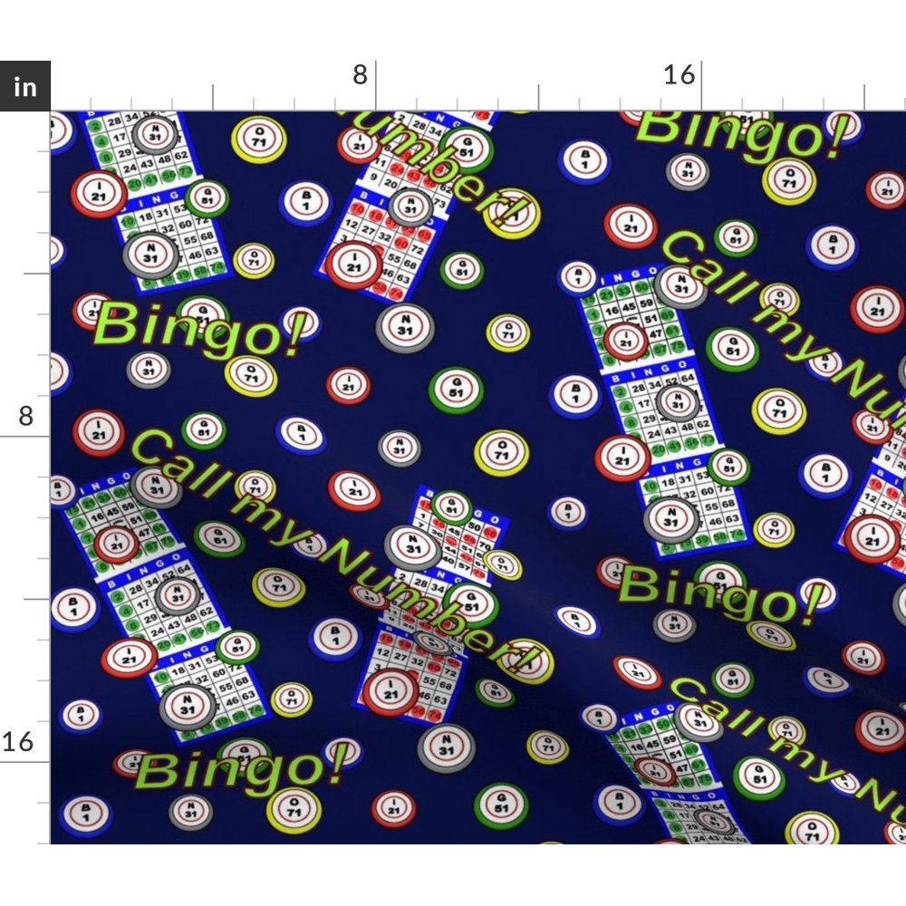 Bingo Casino Balls Patterns Daubers Paper Fabric Printed by Spoonflower