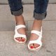 thumbnail image 4 of Amzcrzy Zapatos de mujer,Zapatos de mujer,Zapatillas de mujer, Sandalias de verano para mujer con tacón de cuña plano, informales, con hebilla y boca de pez de color liso Sandalias Mujer Zapatillas D, 4 of 4