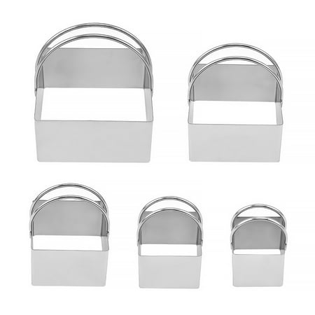 

Xewsqmlo Biscuit Cutter Set 5 Pieces Square Cookies Cutter for Baking with Handle