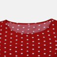 thumbnail image 5 of Blmnix Vintage Valentine Party Dresses for Women Fit & Flare Polka&nbsp;Dot Skirts Short Sleeve Crew Neck Cocktail-Length Red Girls Dress,L, 5 of 8