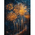 thumbnail image 1 of Qisvanset Framed Canvas Wall Art 12x16 Inch Happy New Year Holiday Blessing Home Wall Ornament, 1 of 5