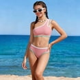 thumbnail image 5 of NAFUU Girls Swimsuit 2 Piece Bikini Sets One-Shoulder Bathing Suit Girls Color Block Bikini Swimsuit Kids Summer Swimwear Beach Swimming Suits 9-10 Years, 5 of 6