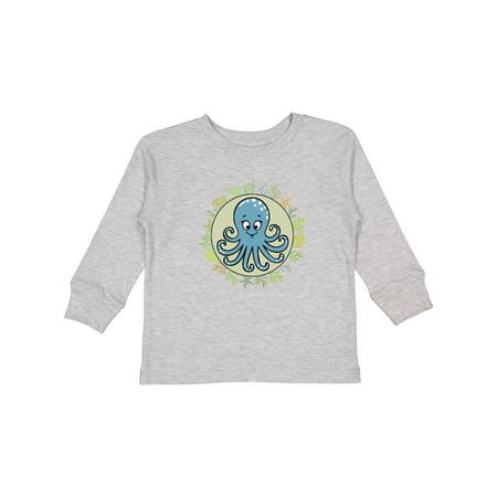 

Inktastic Octopus Cute Ocean Sea Creature Boys or Girls Long Sleeve Toddler T-Shirt