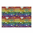 thumbnail image 1 of Groovy Cutting Board, Heart Peace Flower Power Political Hippie Cheerful Colors Festival Joyful, Decorative Tempered Glass Cutting and Serving Board, Small Size, Multicolor, by Ambesonne, 1 of 1