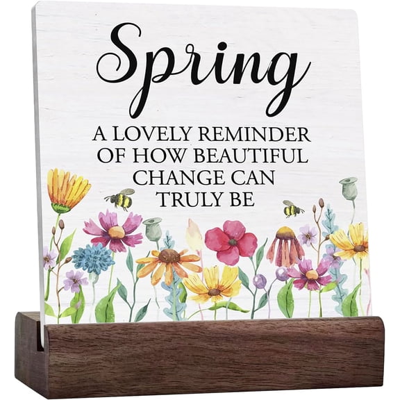 Spring Home Decor Floral Spring Decorations Spring A Lovely Reminder Of How Beautiful Ceramic Table Sign Decor For Desk Table Shelf Wall